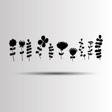flower design vector leaf element illustration plantのイラスト素材