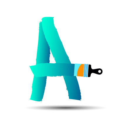 letter font alphabet vector typography calligraphy letteringのイラスト素材