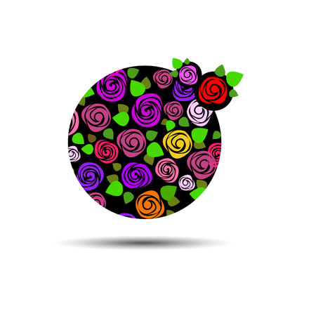 floral flower rose spring summer background botanical gardenのイラスト素材