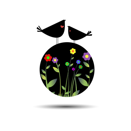 vector nature illustration bird art design graphicのイラスト素材