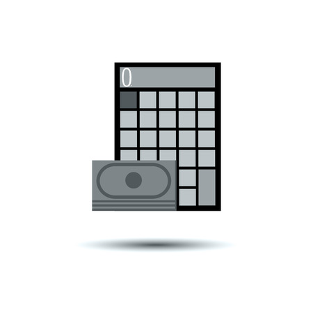calculator vector icon button electron calculate businessのイラスト素材