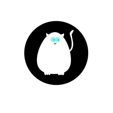 cat illustration cartoon vector fun art animal black design petのイラスト素材