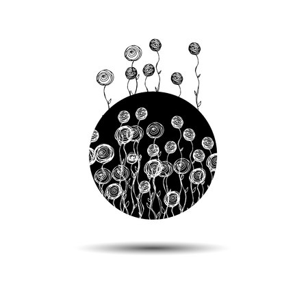 floral flower rose spring summer background botanical garden art natureのイラスト素材