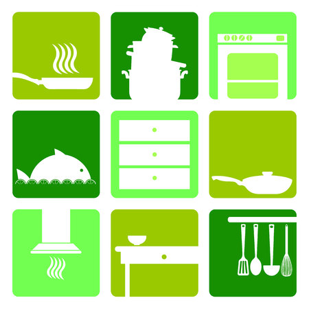 vector house interior graphic stove illustration cookingのイラスト素材