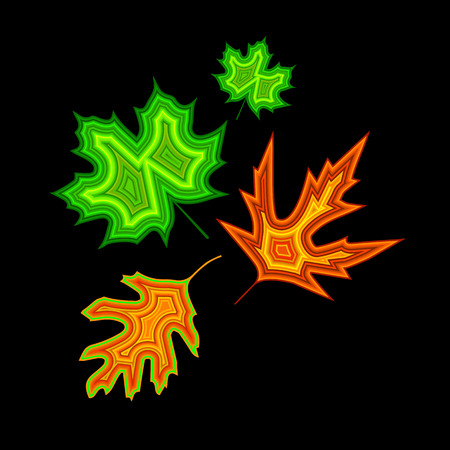 Autumn background with leaves. Maple leaf vector illustrationのイラスト素材