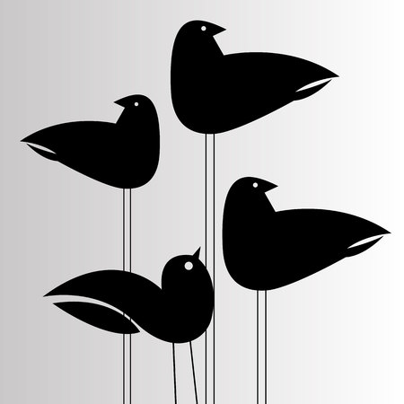 vector nature illustration bird art design graphic.のイラスト素材