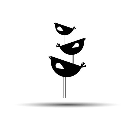 vector nature illustration bird art design graphicのイラスト素材