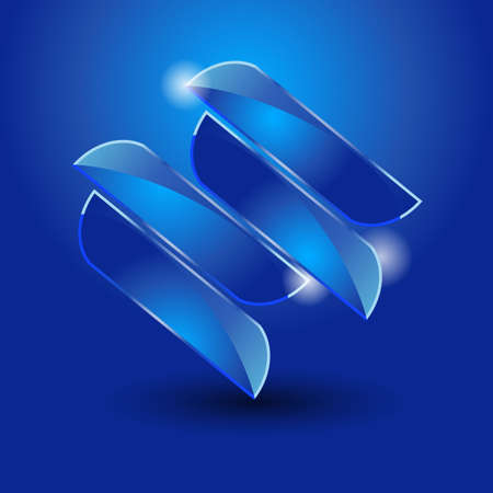 design icon glass illustration abstract vector modernのイラスト素材