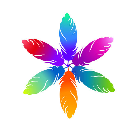 feather vector illustration art icon quill symbolのイラスト素材