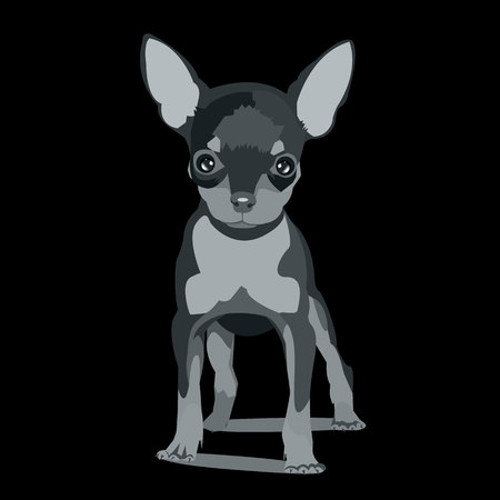 dog vector funny little home eared backgroundのイラスト素材