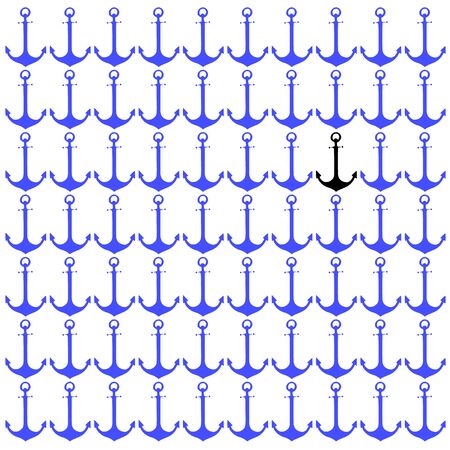 anchor, vector, symbol, icon, illustration, marine, old, nauticalのイラスト素材