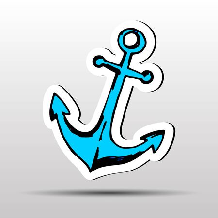 anchor, vector, symbol, icon, illustration, marine, old, nauticalのイラスト素材
