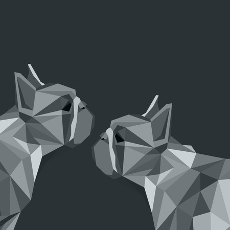 dog vector breed cute pet animal bulldogのイラスト素材