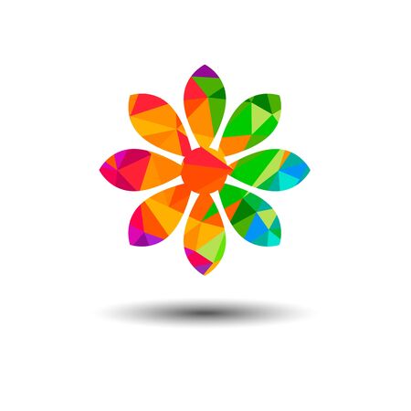 flower abstract vector floral icon element designのイラスト素材
