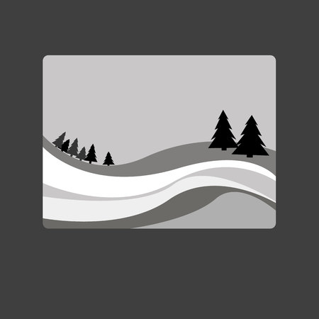 Christmas greeting card. The Magic Christmas Tree. Christmas backgroundのイラスト素材