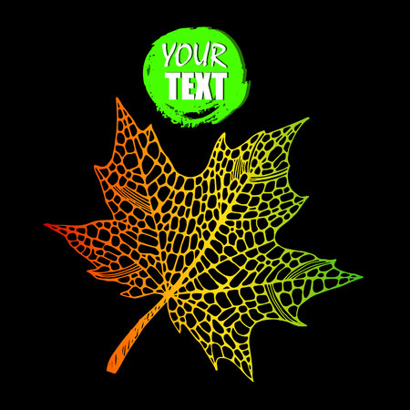 Autumn background. Autumn leaves illustration. autumn heart. nature. bright autumn leavesのイラスト素材