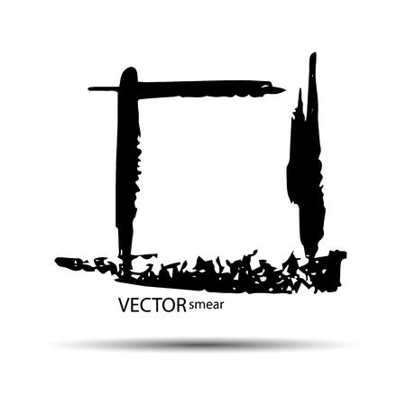 Set of Black ink vector stainsのイラスト素材
