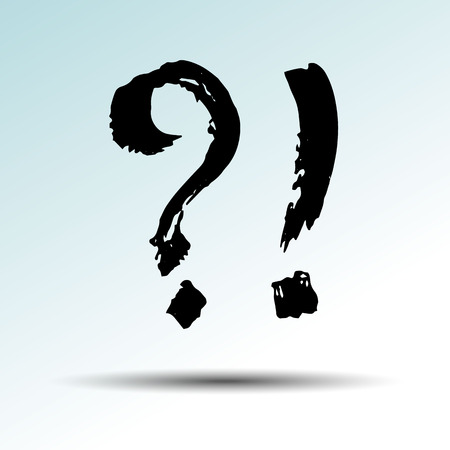 question mark illustration exclamation drawing solution point communication emblemのイラスト素材