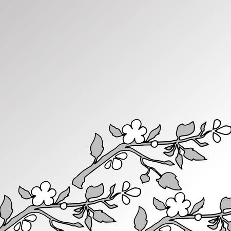 floral flower spring summer background botanical garden art natureのイラスト素材