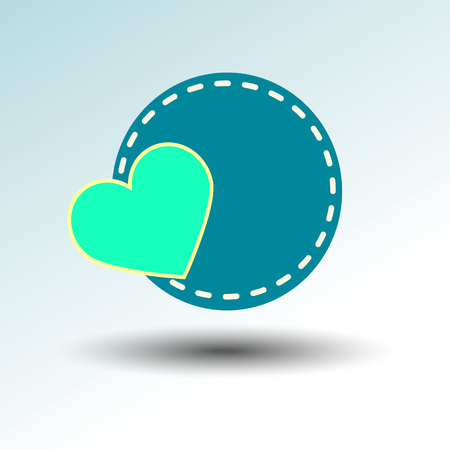 heart vector red day symbol element love icon design color romanticのイラスト素材