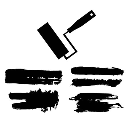 background smear abstract texture grunge brush, shape brush stroke, color spots, different shapesのイラスト素材