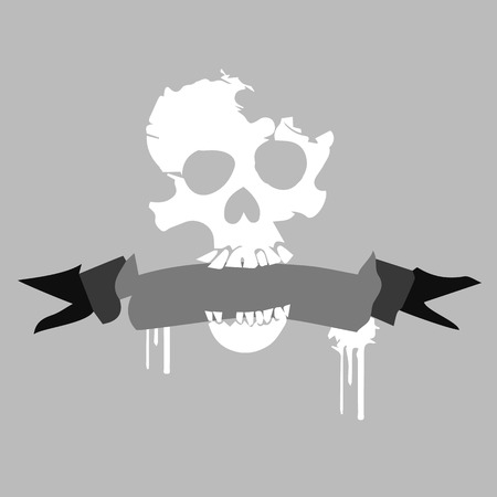 skull vector dead skeleton halloween illustration cartoonのイラスト素材