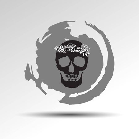 skull vector dead skeleton halloween illustration cartoonのイラスト素材