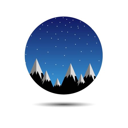 vector illustration background sky nature landscape summer season mountainのイラスト素材