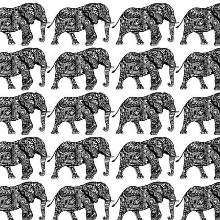elephant Illustration for design, pattern, textiles. Used for children clothes, pajamasのイラスト素材