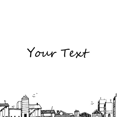 City silhouette vector architecture cityscape abstract illustration downtownのイラスト素材