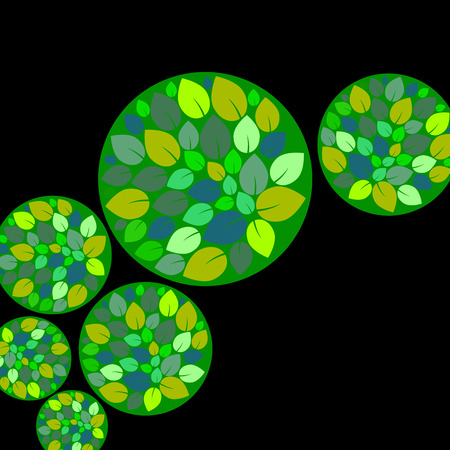 green vector background clean nature eco leavesのイラスト素材