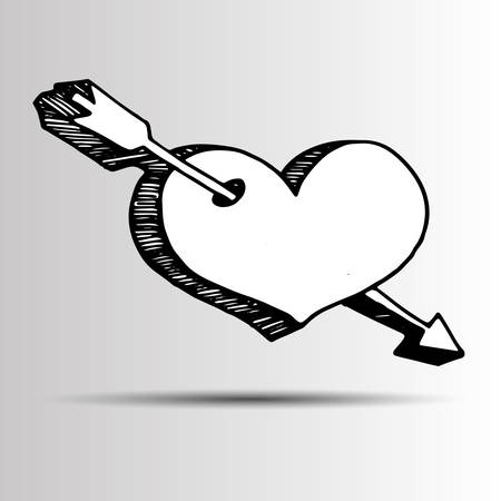 heart vector red day symbol element love icon design color romanticのイラスト素材