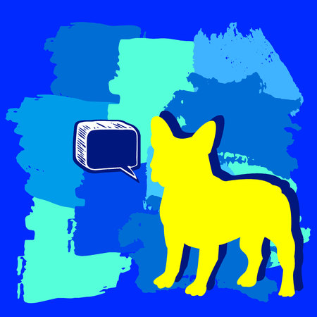 bulldog, dog, animal, french, vector, illustration, pet, breed, cute, drawingのイラスト素材
