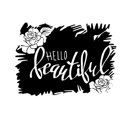 text, quote, lettering, beautiful, calligraphy, vector, ink, style, concept, typographyのイラスト素材