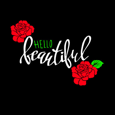 text, quote, lettering, beautiful, calligraphy, vector, ink, style, concept, typographyのイラスト素材