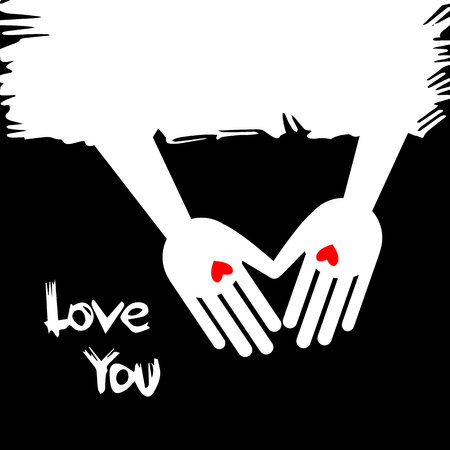 friendship, people, family, background, hand, hope, care, loveのイラスト素材