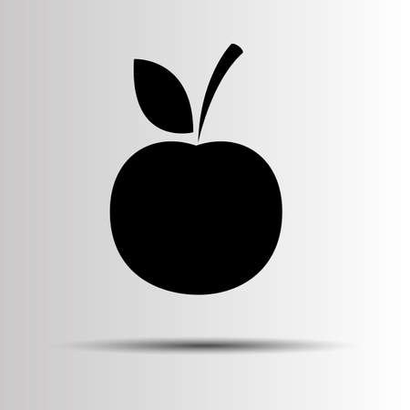 vector fruit leaf illustration apple fresh natural food organicの写真素材