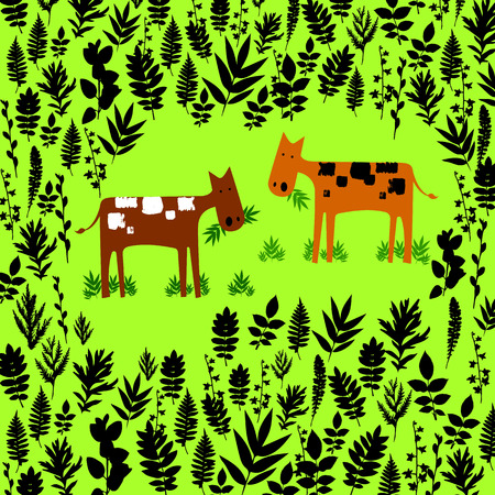 cow vector cartoon farm cute animal illustrationのイラスト素材