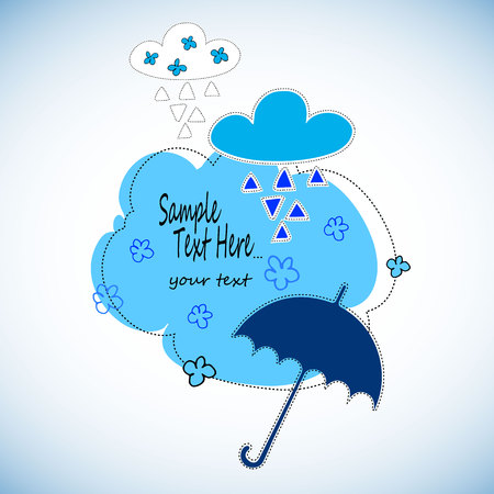 umbrella, rain, cloud, weather, vector, season, sky, illustration, nature, designのイラスト素材