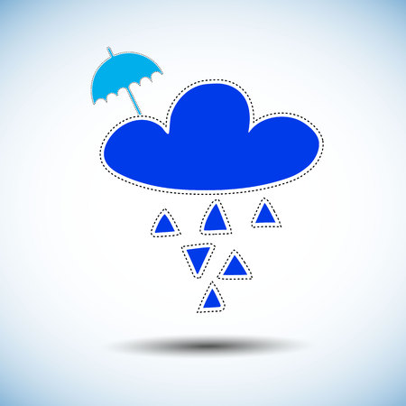umbrella, rain, cloud, weather, vector, season, sky, illustration, nature, designのイラスト素材