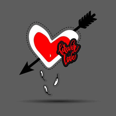 heart vector red day symbol element love icon design color romanticのイラスト素材