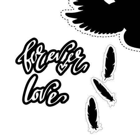 Cupid angels. Silhouette of Cupid. Valentines day.のイラスト素材