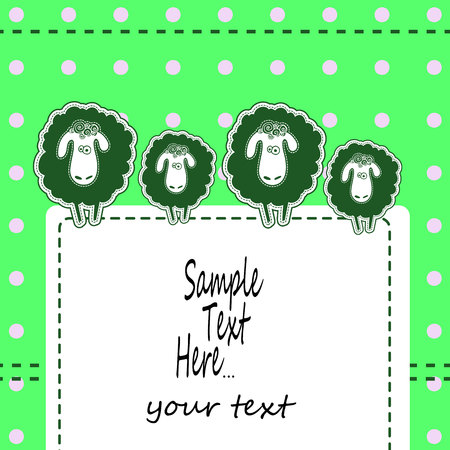 lamb, sheep, animal, farm, illustration, vector, cartoon, white, cute, mammalのイラスト素材