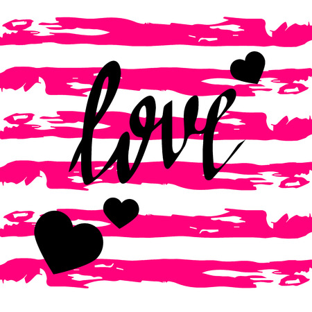 A vector of heart and the word loveのイラスト素材