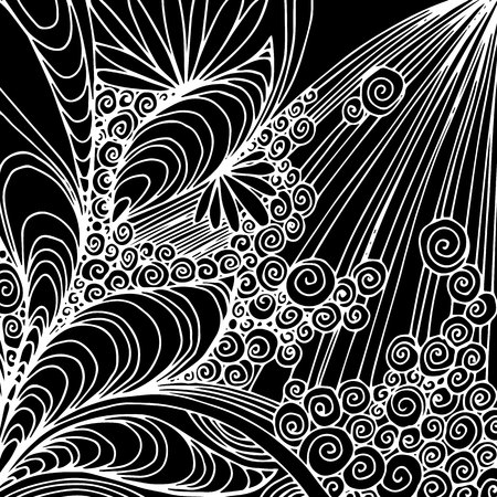 vector vegetation leaves berries branch twig unusualのイラスト素材