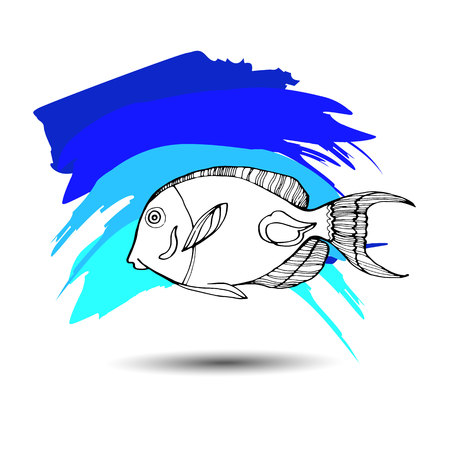 fish vector underwater sea ocean illustration marineのイラスト素材