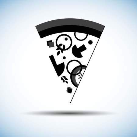 pizza, food, illustration, vector, italian, pepperoni, cheese, restaurantのイラスト素材