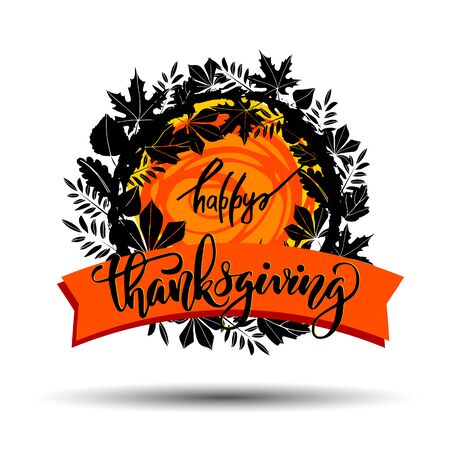 Happy Thanksgiving Celebration Design. Vector illustration. Holiday, thanksgiving, canadaのイラスト素材