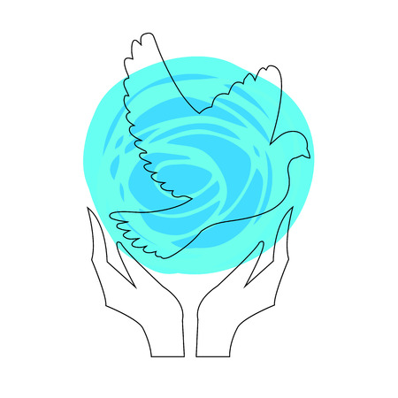 Set of symbols for the International Day of Peace.のイラスト素材