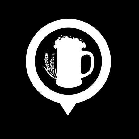 Vector image mugs of beer. Drinks with a lot of foam.のイラスト素材